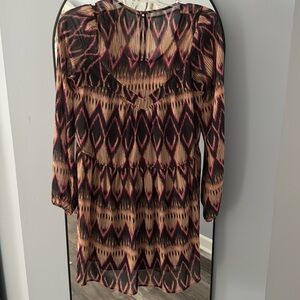 Womens Express tiered flowy lined dress new